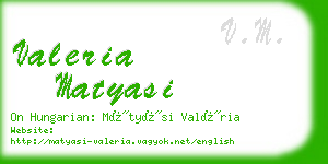 valeria matyasi business card